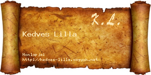 Kedves Lilla névjegykártya