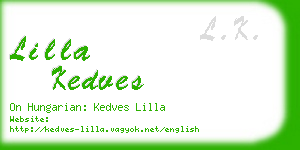 lilla kedves business card